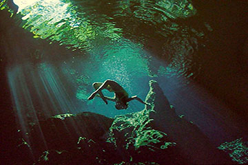 Cenote dans la riviera maya