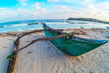La plage de Trincomalee au Sri Lanka