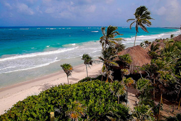 Tulum dans la péninsule du Yucatan