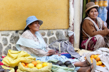 Marché traditionnel en Bolivie