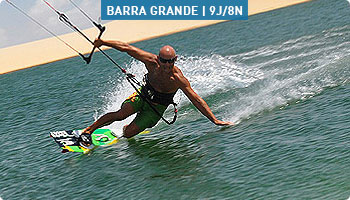 Kitesurf à Barra Grande au Brésil
